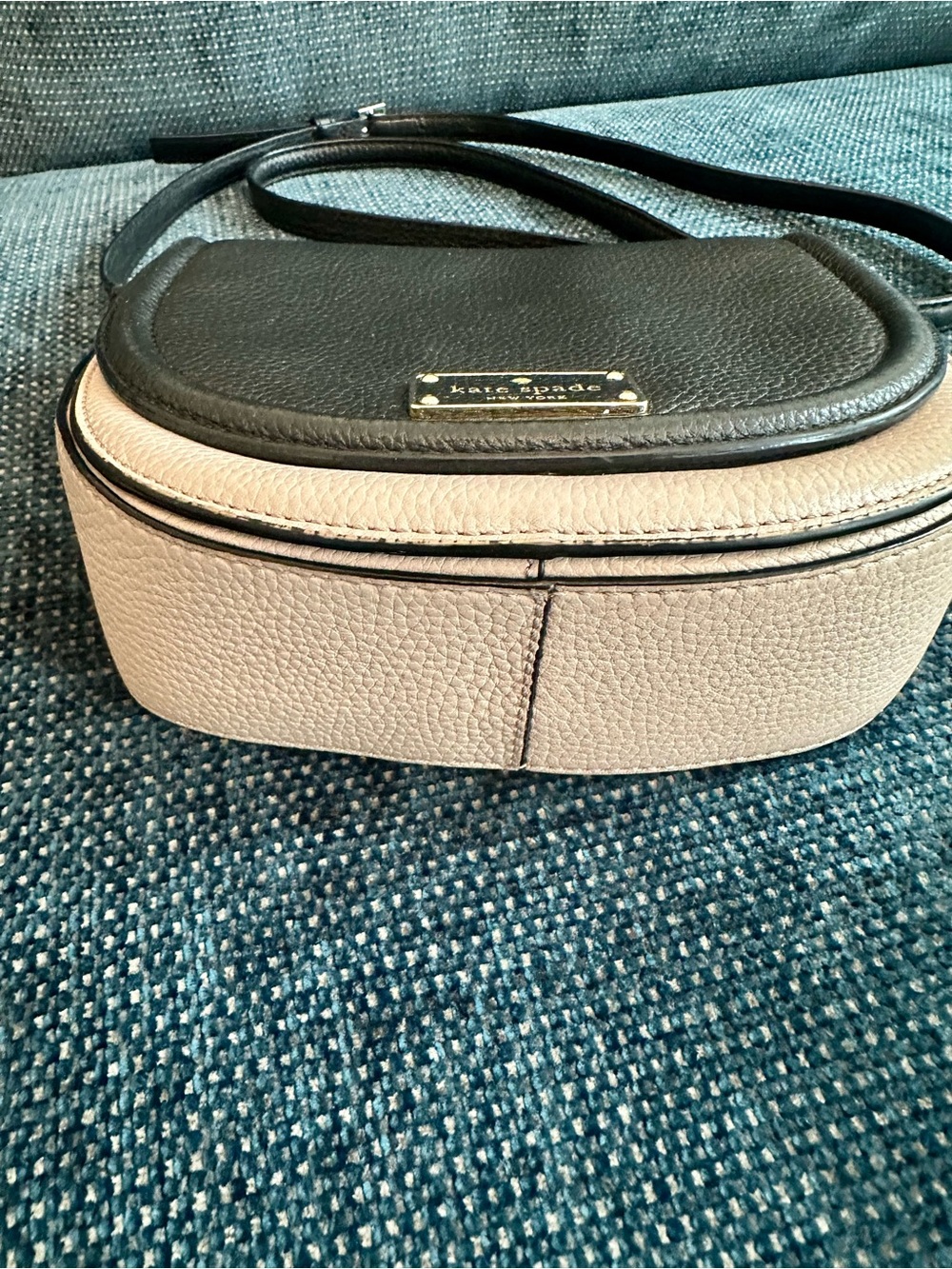 kate spade Black & Blush Two-Tone Pebbled Leather Crossbody - Picture 2 of 10